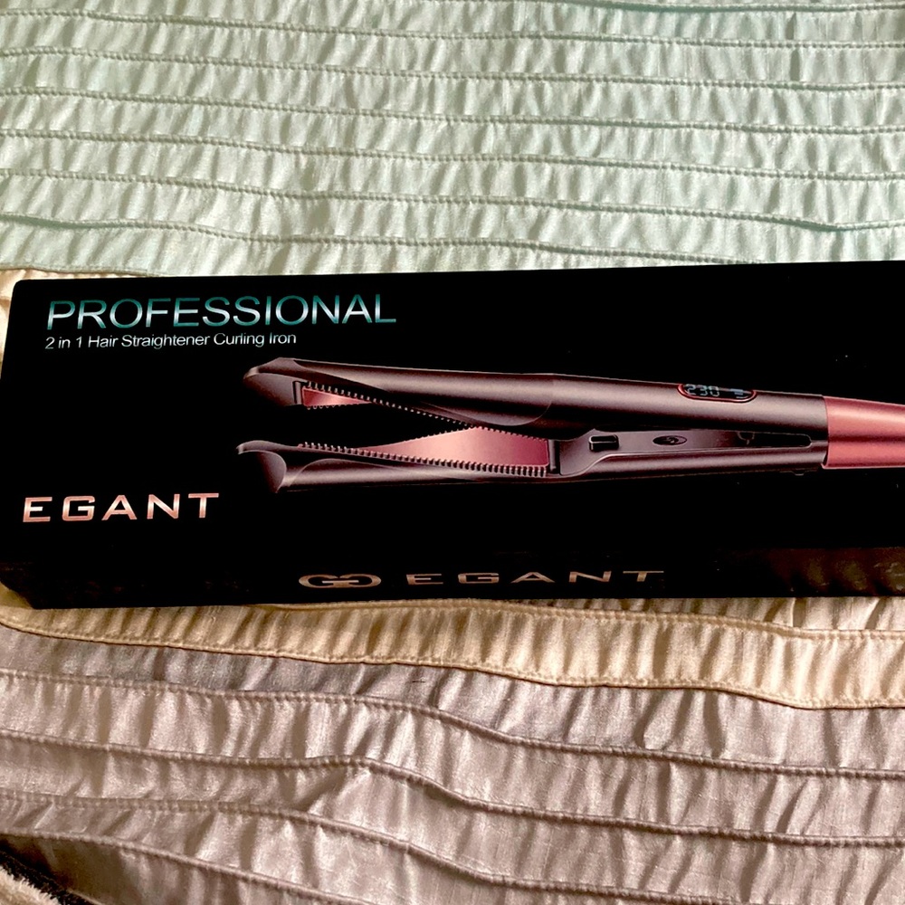 Egant Professional 2 in 1 Hair Straightener Curling Iron